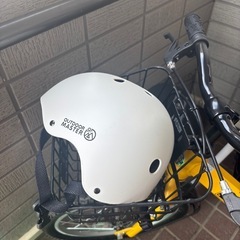 【美品・人気のJeep】子供用自転車 18インチ ＆ ヘルメット セット（イエロー）の画像