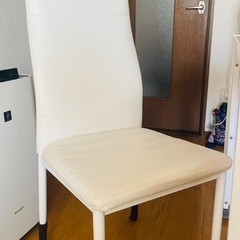 幅80cm ホワイト 2人掛けガラスダイニングテーブルの画像