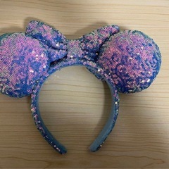 ディズニー　スパンコールカチューシャ　ブルー
の画像
