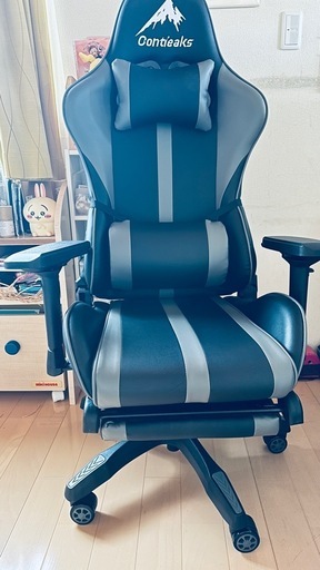 美品Contieaks(コンティークス) ゲーミングチェア ルセルV3 オットマン付き 