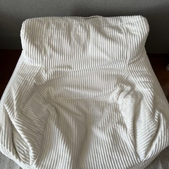 LOOSY ビーズソファ＋オットマン アイボリー【半年使用・Little Rooms】の画像