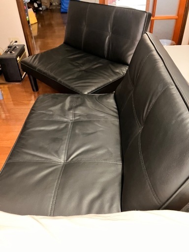 分割できる 4way ソファベッド 幅175 奥行81.5 高さ67.5cm リクライニング式 連結可能 ソファ 2人掛け ソファー 