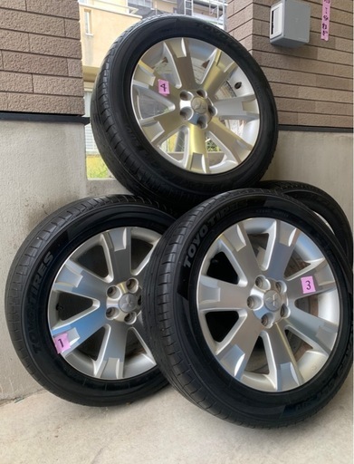 デリカ:D5　純正ホイール&タイヤ4本セット　225/55R18

