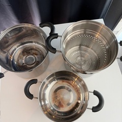 パスタ、蒸し器、煮込み料理の画像