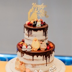 ウェディングケーキ ロウソクの画像