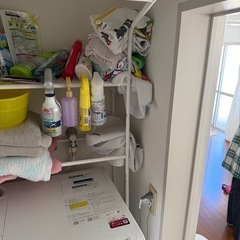 ニトリ　洗濯機ラック (DK003 ホワイト)の画像