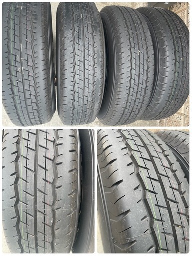 【新車外し】ハイエース200系 195/80R15 
純正タイヤホイール4本セット