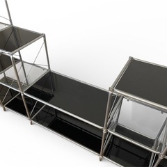 美品 IKEA LAXVIK 廃盤 ガラス棚 シェルフの画像