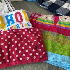 未使用大判バスタオル3枚タオルケット1枚　未使用 フラットシーツ1枚の画像