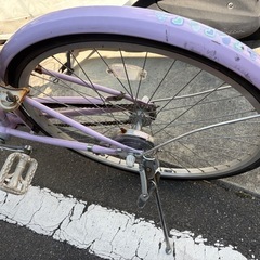 女の子　ピンク自転車　の画像