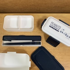 スヌーピー 2段弁当箱(お箸付き)の画像