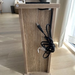 2台分　【美品】インテローグ　ベッドサイド　サイドテーブル　2口コンセント　幅20cmの画像