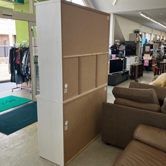 今2603-592 NITORI キッチンボード 木目ホワイト 上下分割可 キズ汚れ有りの画像