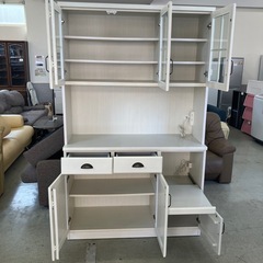 今2603-592 NITORI キッチンボード 木目ホワイト 上下分割可 キズ汚れ有りの画像