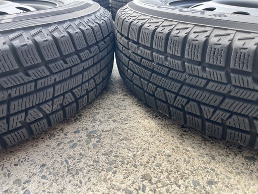 145/80R13 スタッドレスホイールセット ホイール塗装済 19年製バリ溝