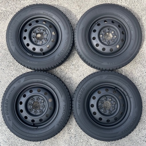 145/80R13 スタッドレスホイールセット ホイール塗装済 19年製バリ溝