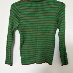 ボーダーニットトップスの画像