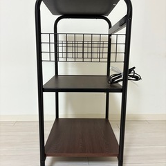 ロック機能　スライド棚付き　レンジ台の画像