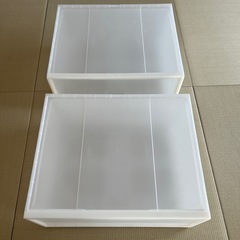 無印良品　ポリプロピレン　収納ケース2個セット　ワイド　中 の画像