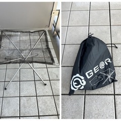 【譲ります】キャンプ用イス、ミニテーブル、焚き火台セットの画像