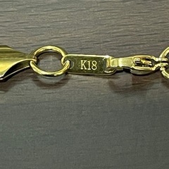 D18 金 刻印 ネックレス チェーン 遺品整理 実家整理 ゴールド 貴金属 美品の画像