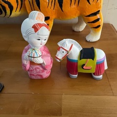倉敷針子、博多人形、伏見人形、有田屋(牛)、ちりめん細工のフクロウ まとめて差し上げますの画像