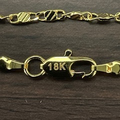 G18 金 刻印 ネックレス チェーン アクセサリー 遺品整理 実家整理 ゴールド 貴金属 美品の画像