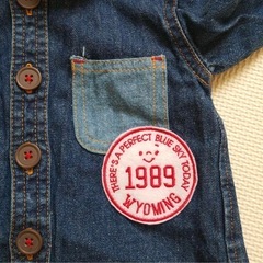 新品未使用！ワッペン付き！デニムシャツの画像