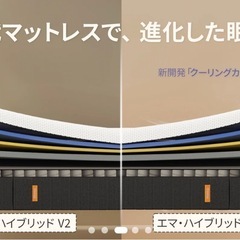 キングサイズベッドフレーム＋マットレスの画像