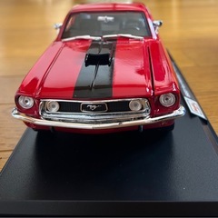 マイスト  1968 フォードマスタングGT コブラ ジェット 1/18  スケールモデルカー　レッドの画像