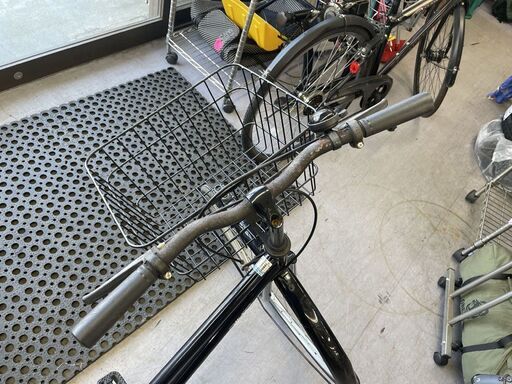 27ｲﾝﾁ 自転車 変速なし 黒/ブラック カゴ ライト付き ママチャリ 27インチ 札幌市手稲区