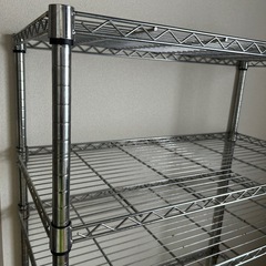 【引越しの為お譲りします！】メタルラック スチールラック　4段　キャスター無し の画像