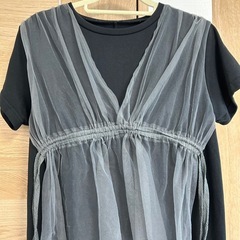 ワンピース　ブラック　チュール　ZOZOTOWNの画像