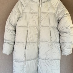 【数日着用】ロングダウンコート M ライトグレー 未洗濯 美品の画像