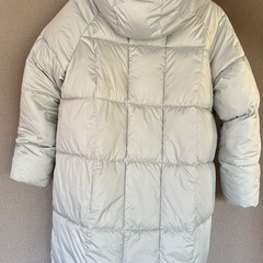 【数日着用】ロングダウンコート M ライトグレー 未洗濯 美品の画像