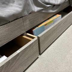 セミダブルベッド+マットレス0円今日取引可能な方のみの画像