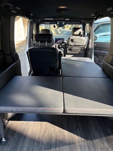 MGR Customs STEP WGN RP6,7,8型　7人乗り車ベッドキット　m flat 6分割タイプ　難燃レザー/クッション