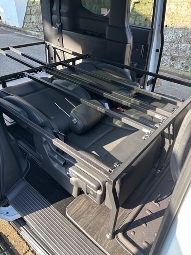 MGR Customs STEP WGN RP6,7,8型　7人乗り車ベッドキット　m flat 6分割タイプ　難燃レザー/クッション