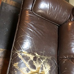 家具 本革 3人掛けソファ 大型の画像