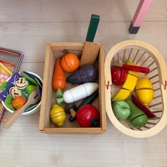 【Janod 木製キッチン/野菜くだものなど】の画像