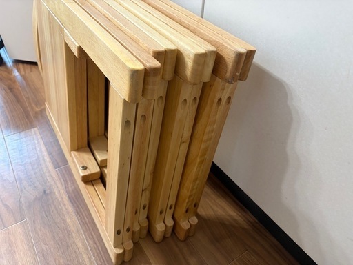 LOWYA　木製折りたたみダイニングテーブルセット  