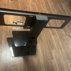 テレビスタンド　壁寄せテレビスタンド テレビ台　2段棚タイプ　ブラックの画像