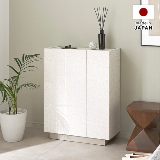 【新品未使用】LOWYA テラゾー柄 キャビネット 幅75  定価39,990円 北欧家具 韓国インテリア