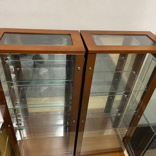 ガラスケース　5段棚　フィギュア　ショーケース　木製　2台