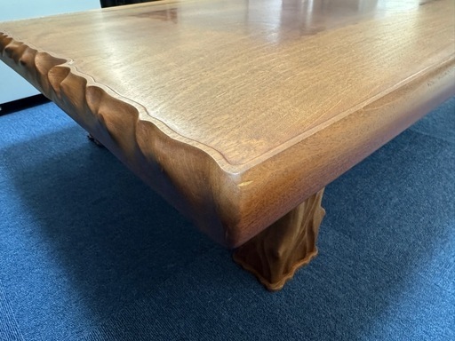天然木ケヤキ 一枚板座卓（151cm×86cm）｜広島市西区より配送可｜現物確認OK
