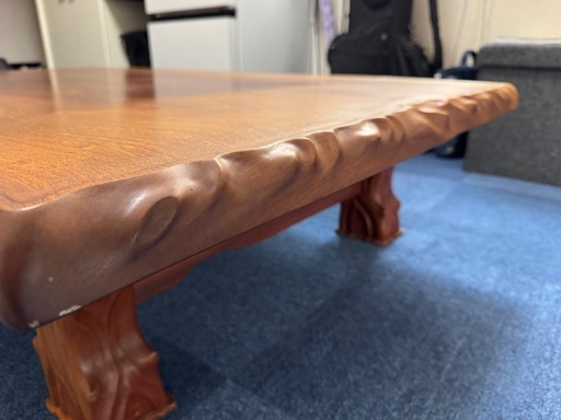 天然木ケヤキ 一枚板座卓（151cm×86cm）｜広島市西区より配送可｜現物確認OK
