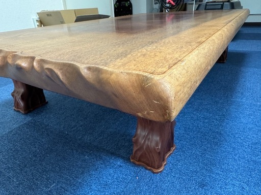 天然木ケヤキ 一枚板座卓（151cm×86cm）｜広島市西区より配送可｜現物確認OK
