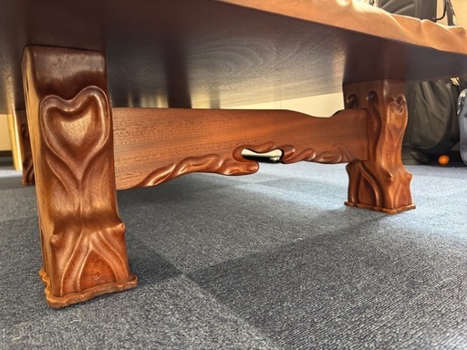 天然木ケヤキ 一枚板座卓（151cm×86cm）｜広島市西区より配送可｜現物確認OK
