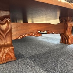 天然木ケヤキ 一枚板座卓（151cm×86cm）｜広島市西区より配送可｜現物確認OK
の画像