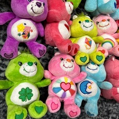 美品♥️Care  Bears14セット、ぬいぐるみ、カラフル、小物入れの画像